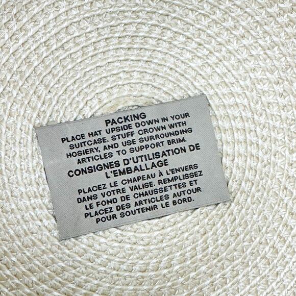 ERIC JAVITS Bella Squishee Sun Straw Hat Beige Cream One Size NWT - Picture 12 of 13